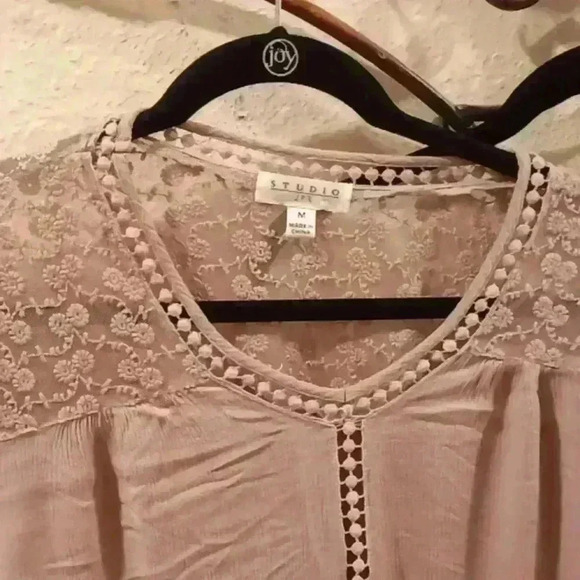 Studio jpr size medium mauve floral designer blouse - Picture 4 of 16